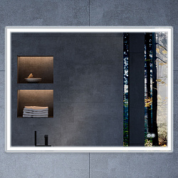 Зеркало LED VLM-3VN100-2 1000х800 c сенсорным выключателем и диммером, антизапотевание, , шт