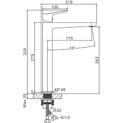 Смеситель для раковины, B11715-7