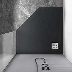 Поддон для душа из искусственного камня VST-4SP1010A, 1000*1000*25, антрацит, , шт
