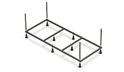 Рама д/ванны: Nike 170 NEW метал. в комплекте со сборочным пакетом, Сорт1