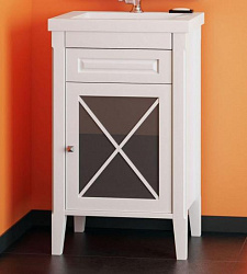 Тумба Opadiris Палермо 50, цвет белый матовый, правая, вар 2 (под раковину CeraStyle FRAME 50)