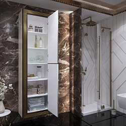 Пенал Opadiris Карат Бежевый глянцевый с золотой патиной, универсальный