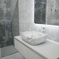 Corpa Nera Viotti/Виотти  50 раковина накладная, artceramic, белый мрамор