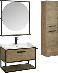 Зеркало Лофт Фабрик 80 Дуб Эндгрейн