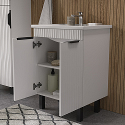 Тумба напольная Lotty 60.2D белая (Миранда 60)