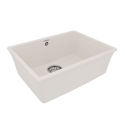 SINARA 540-U Мойка кухонная из кварцгранита цвет: жасмин  комплектация: крепеж, сливная арматура с п