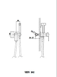 Гигиенический душ VHFW-102GM из латуни, со смесителем, вороненая сталь, , шт
