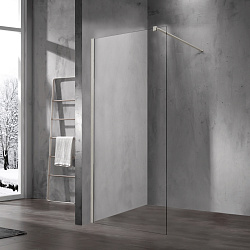 Душевая перегородка Walk-In VSW-1H110CLBN, 1100*2000, брашированный никель, стекло прозрачное, , шт