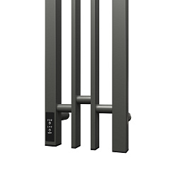 Полотенцесушитель электрический Point Фрея PN20728GB П2 140x800 диммер слева, графит блеск