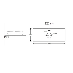 Спец. изделие декоративное для накладных раковин Парнас пепельный лаппатированный