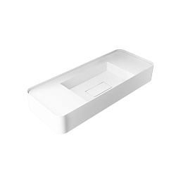 Раковина из искусственного камня Vincea VWB-6S380MW, 1000*400*150, подвесная, цвет белый матовый, , 