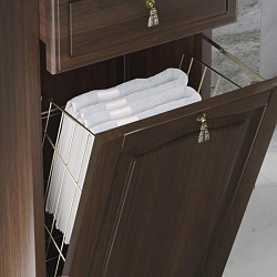 Пенал Opadiris Риспекто 40, с бельевой корзиной, цвет орех антикварный, левый, вар. 2