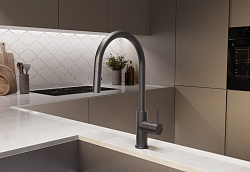 Смеситель для кухни City VKF-2C1GM, вороненая сталь, , шт