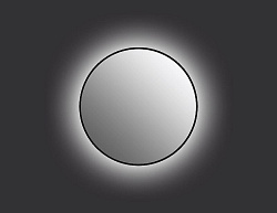 Зеркало ECLIPSE smart  60x60 с подсветкой круглое черная рамка