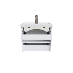 Тумба с умывальником подвесная с дверцами, белая, 60 см, Zodiac, IDDIS Подходит ум.3506000i28