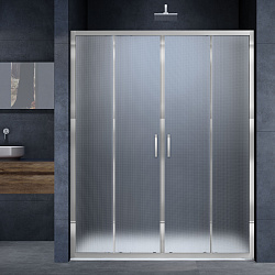 Душевая дверь Alpha VDS-3AL2160MT, 1600, хром, стекло текстурное, , шт