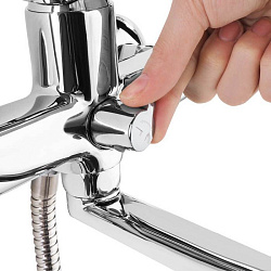 Смеситель для ванны с длинным изливом с керамическим дивертором Zodiac, IDDIS, ZODSBL2i10