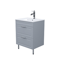 Тумба с умывальником, напольная, 60 см, светло-серый, Oxford, IDDIS, OXF60L0i95K подходит умыв. 0136