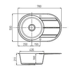 Мойка кухонная Амира шампань