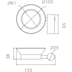 Мыльница стеклянная, бронза HB8402-4