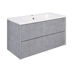 Тумба/2 ящ/подвесная/дымчатый серый/раковина Палермо(100см) Parma /AQUA DE MARCO