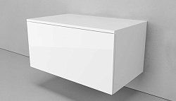 Тумба подвесная Unit 80, выс. 40, выдв. ящик, внутр. ящик, бел лед