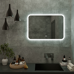 Зеркало/LED-подсветка (80см*55см)/сенсор.выключатель Maroni/AQUA DE MARCO