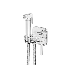 Встраиваемый смеситель с гигиеническим душем, латунь/хром LM7173C