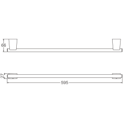 Держатель для полотенец, хром B91101