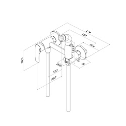 Смеситель с гигиеническим душем, матовый черный, Ray, IDDIS, RAYBL00i08