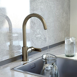 Смеситель для кухни с каналом для фильтрованной воды, сатин, Cuba,ID