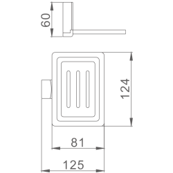 Мыльница металлическая, хром HB8802-1
