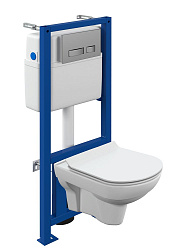 Вывод Комплект CITY CO DPL EO slim инсталляция LINK PRO кнопка MOVI пластик хром матовый