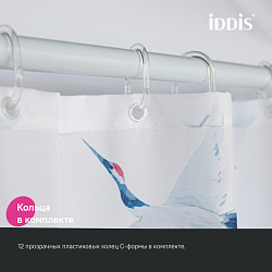 ВЫВОД Штора для ванной, 200x180 см, Полиэстер, IDDIS, BP02P18i11