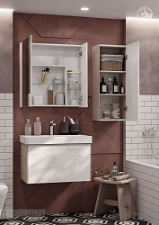 Тумба-умывальник Асти 55 белый/ясень шимо (Адриана 55)