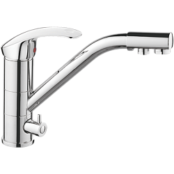 Смеситель для кухни с подключением фильтра, латунь, хром HB4321