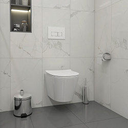 Corpa Nera Grossi/Гросси клавиша смыва, двойной смыв, белый/хром