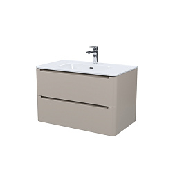 Тумба с умывальником, подвесная, 80 см, капучино, Edifice, IDDIS, подходит умыв. 0108000i28