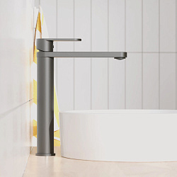 Смеситель для накладной раковины Pragma Olako, матовый черный, OLK3.BFWT.018