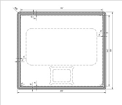 DREJA.eco Зеркало Tiny LED 70/80, белое