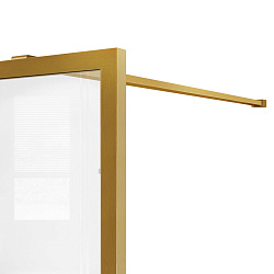 Душевая перегородка Walk-In VSW-1HC120CFBG, 1200*2000, браш. золото, стекло прозрачное/рифленое, , ш