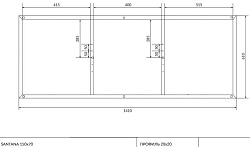 Вывод Рама д/ванны: Santana 150 NEW метал. в комплекте со сборочным пакетом, Сорт1