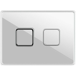 Вывод Кнопка ACCENTO SQUARE для AQUA 50 пневматическая стекло белый