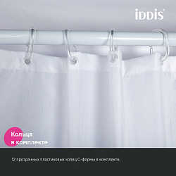 Штора для ванной, 200x180 см, Полиэстер, IDDIS, BD06P18i11