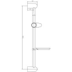 Душевая стойка без лейки и шланга HB8003