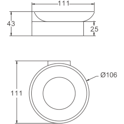 Мыльница, белый B91002