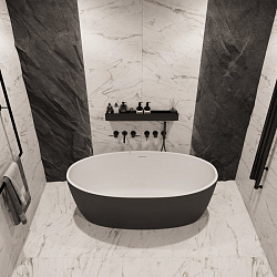 Corpa Nera Bosso/Боссо ванна акриловая отдельностоящая 170х76х58, розовый матовый