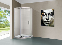 Душевой уголок Stresa VSP-1S100CL, 1000*1000, хром, стекло прозрачное , , шт