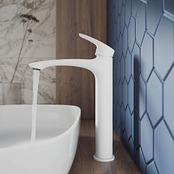 Смеситель для умывальника, белый матовый, Rora, Milardo, RORWT01M01