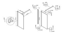 Душевая перегородка Walk-In VSW-1HS900CLB, 900*2000, черный матовый, стекло прозрачное, , шт